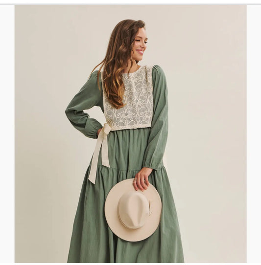 Green vintage dress